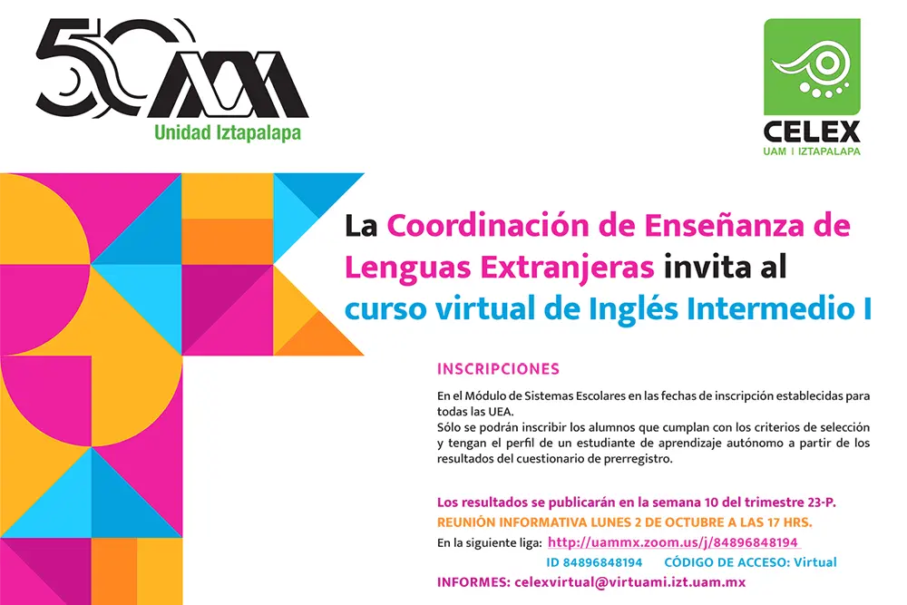 Curso Virtual de Inglés Intermedio I