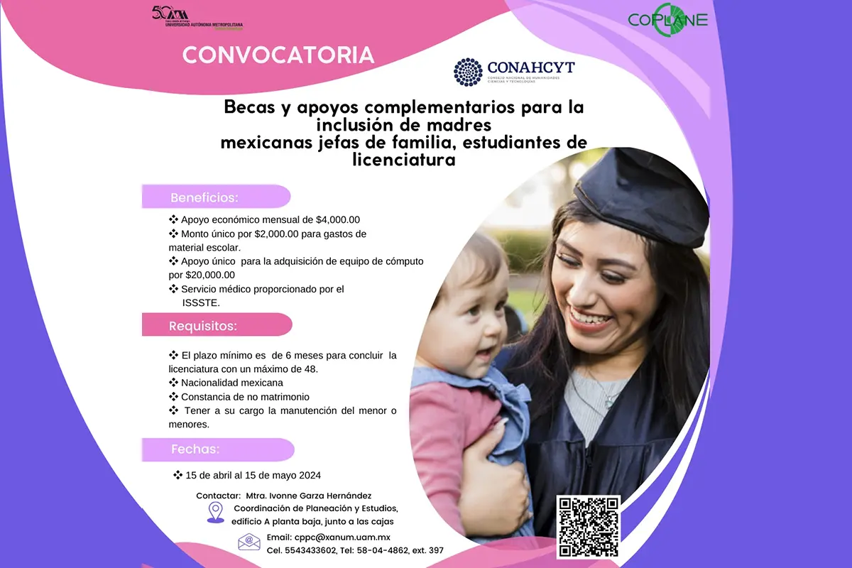 Becas y apoyos complementarios para la inclusión de madres mexicanas jefas de familia, estudiantes de licenciatura