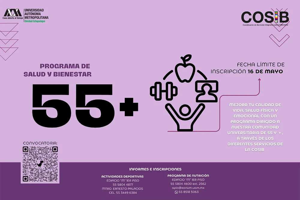 Convocatoria Programa de Bienestar y Salud 55+