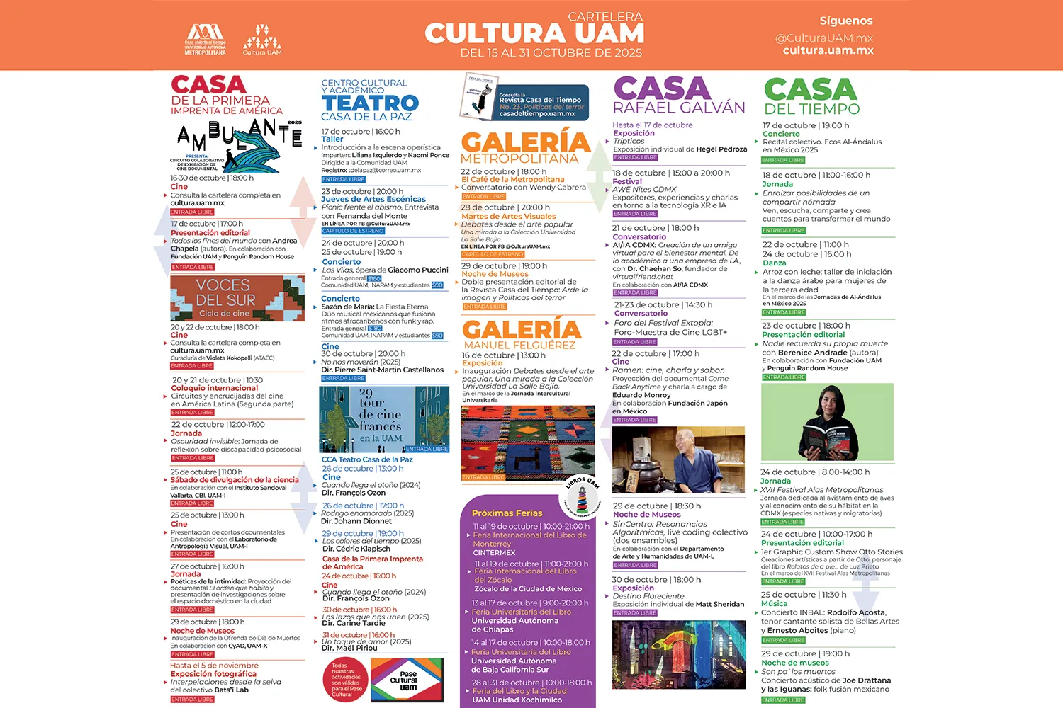 Cartelera Cultura UAM